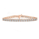 5 CT. T.W. Diamond Tennis Bracelet in 14K Rose Gold - LA DIAMOND